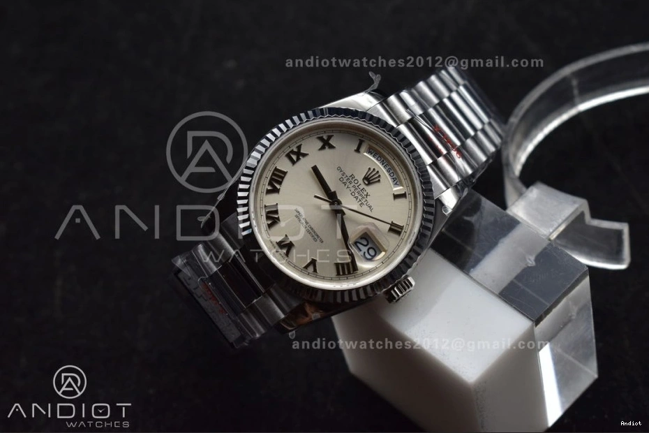 Edition DayDate Best Roman White V5 on Weight) QF vr3255 Steel President Stick 904L SS Bracelet Dial 36 (Gain 0206